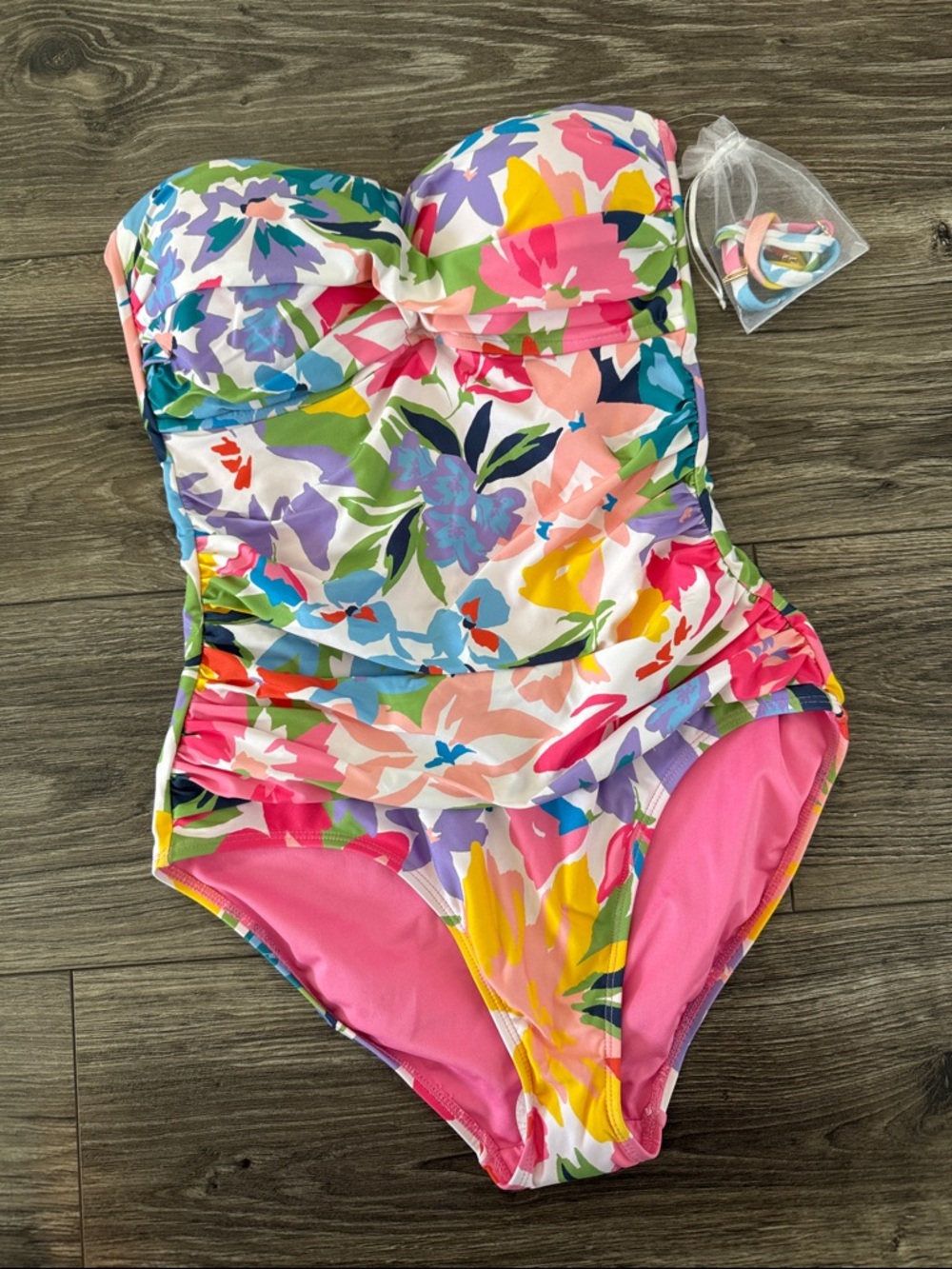 Anne Cole Woman’s Floral One-Piece Swimsuit - Pink Multicolor